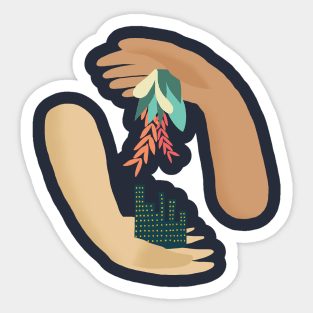 Hands of Nature Sticker